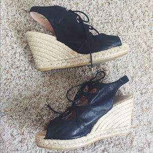 Gaimo espadrilles lace up wedge heel shoes